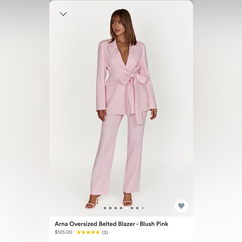 MESHKI Arna oversized belted blazer & pants